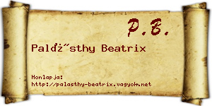 Palásthy Beatrix névjegykártya
